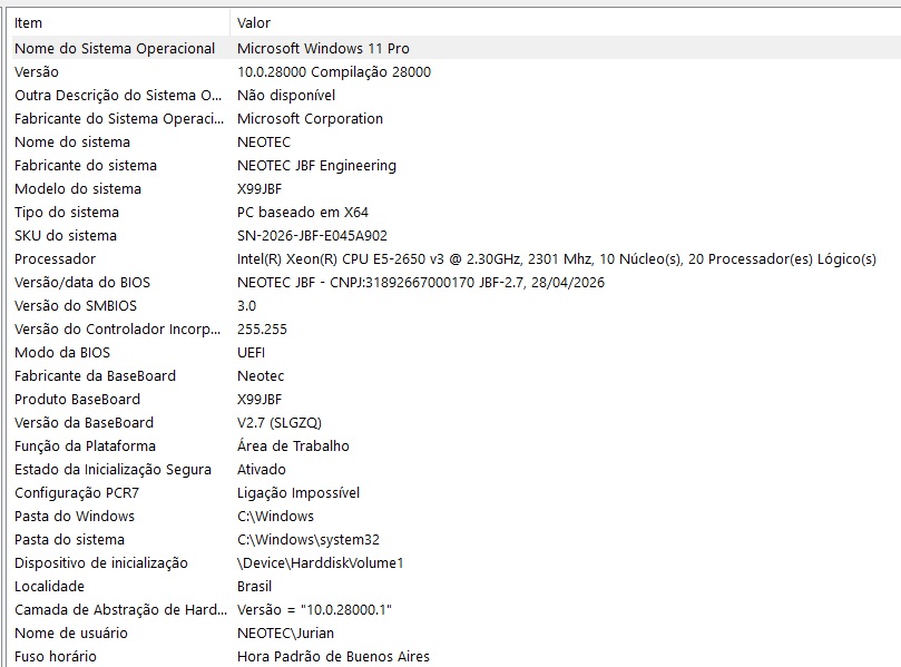 Prova Secure Boot Ativo Windows